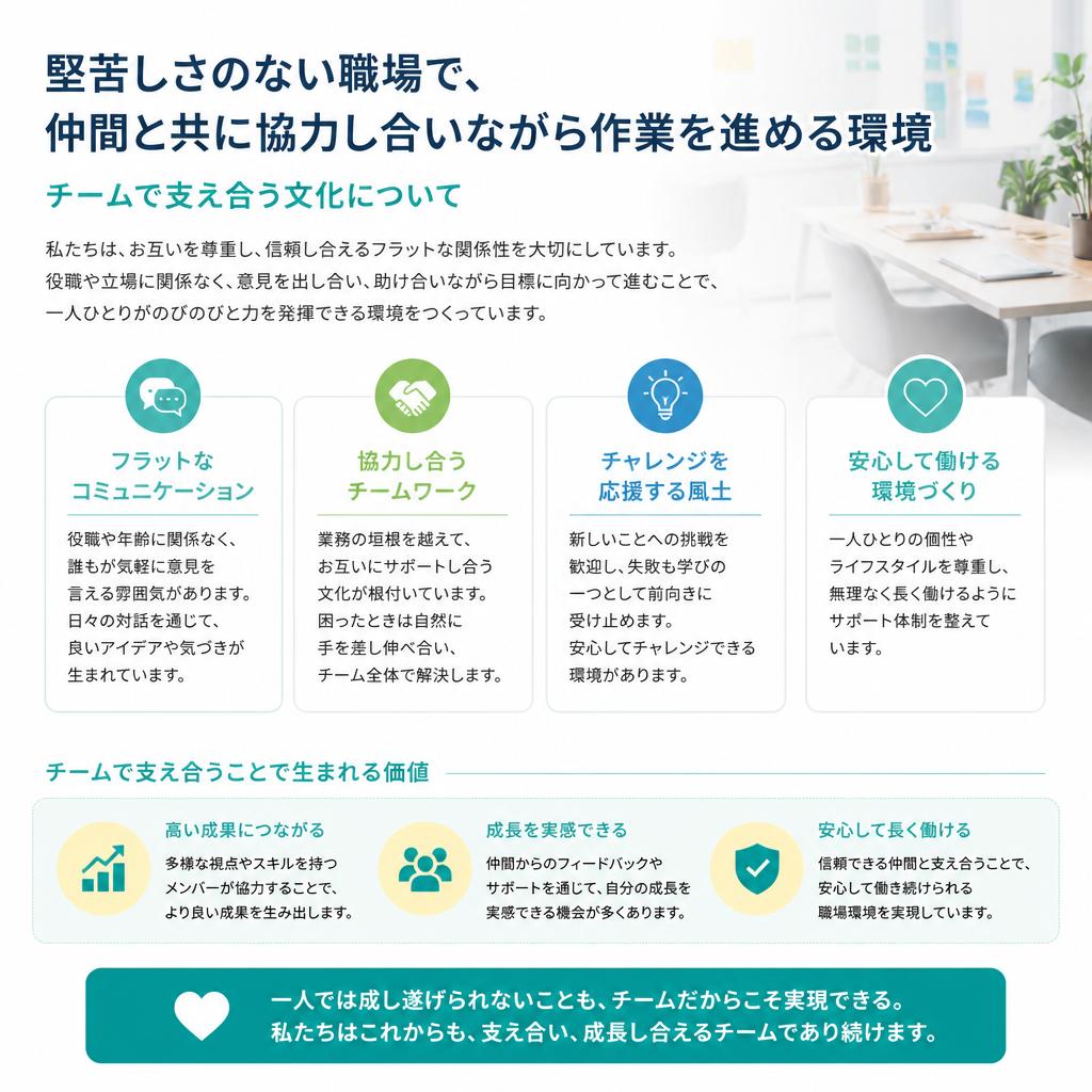 働きやすい職場環境の魅力