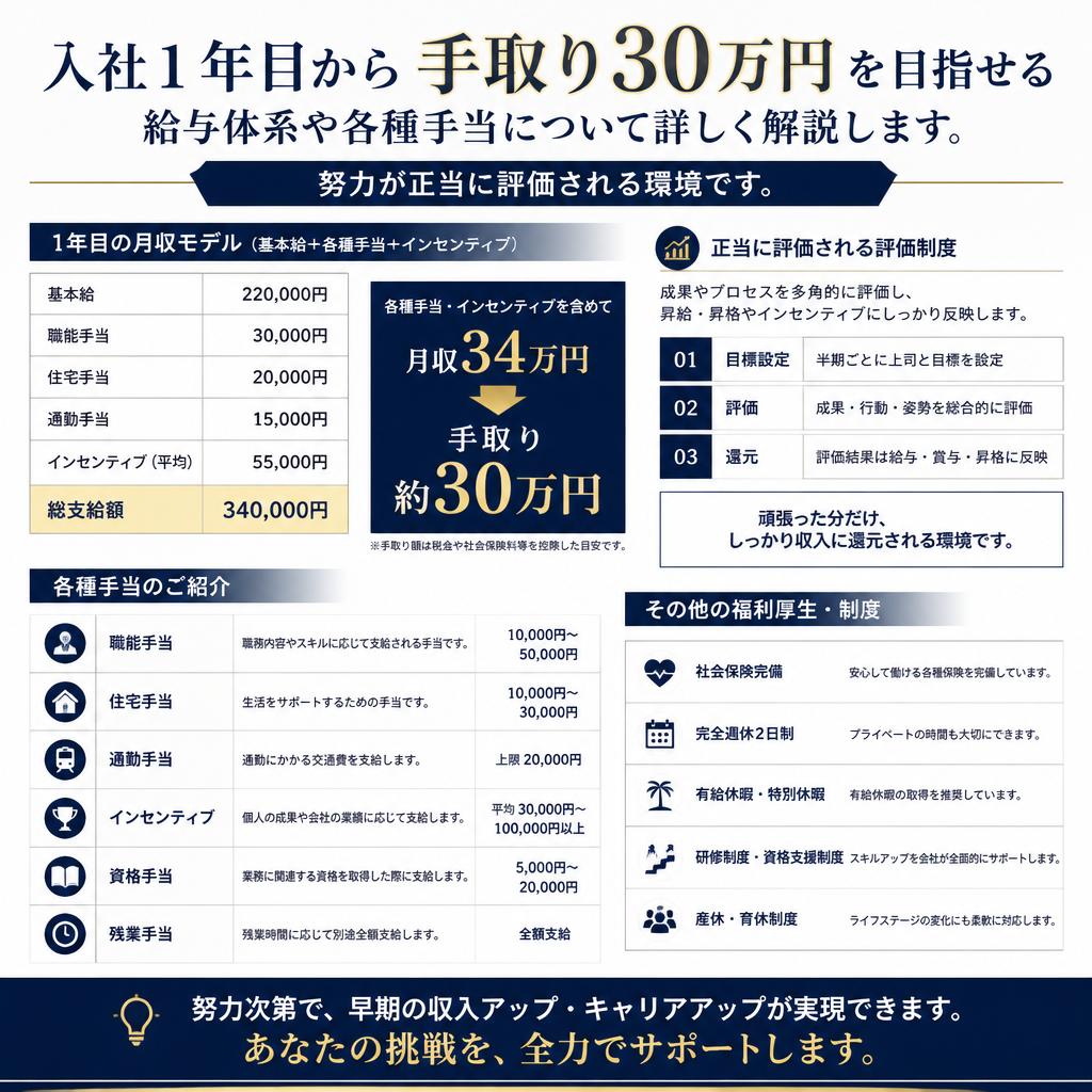 高収入を実現する給与体系