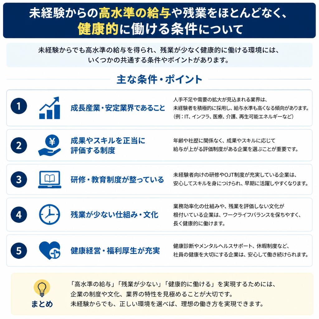 高水準の給与と働き方