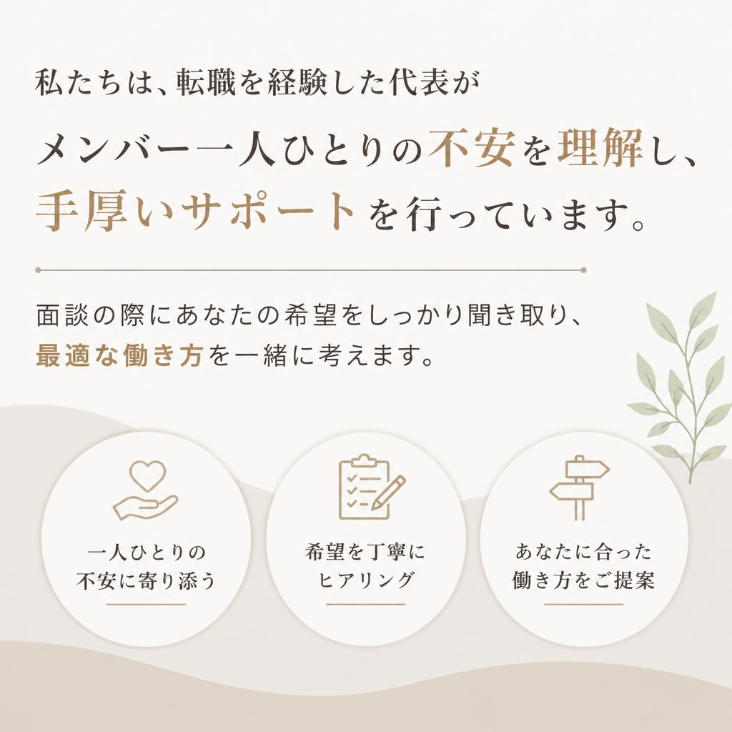 充実の転職サポート