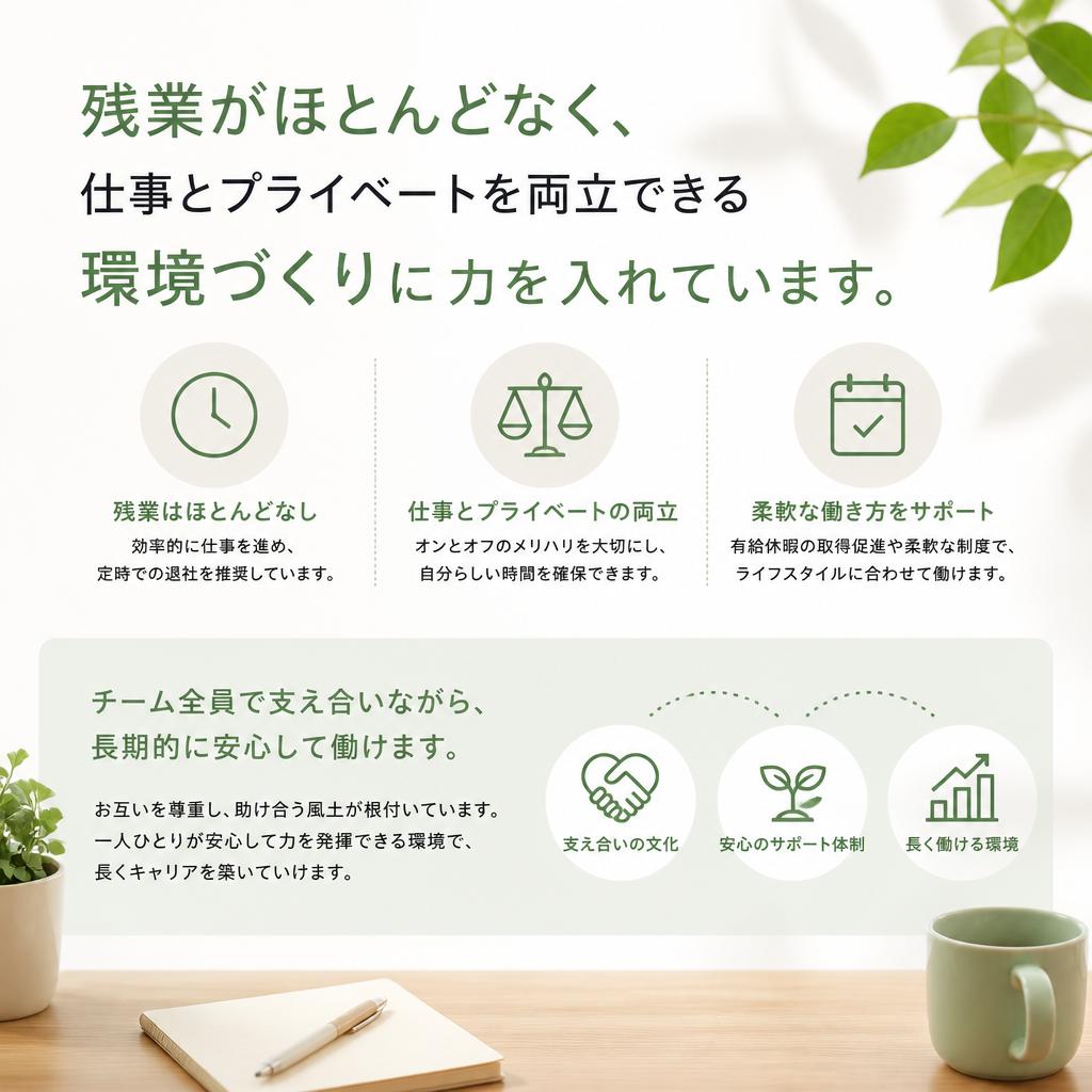 働きやすさを追求した環境