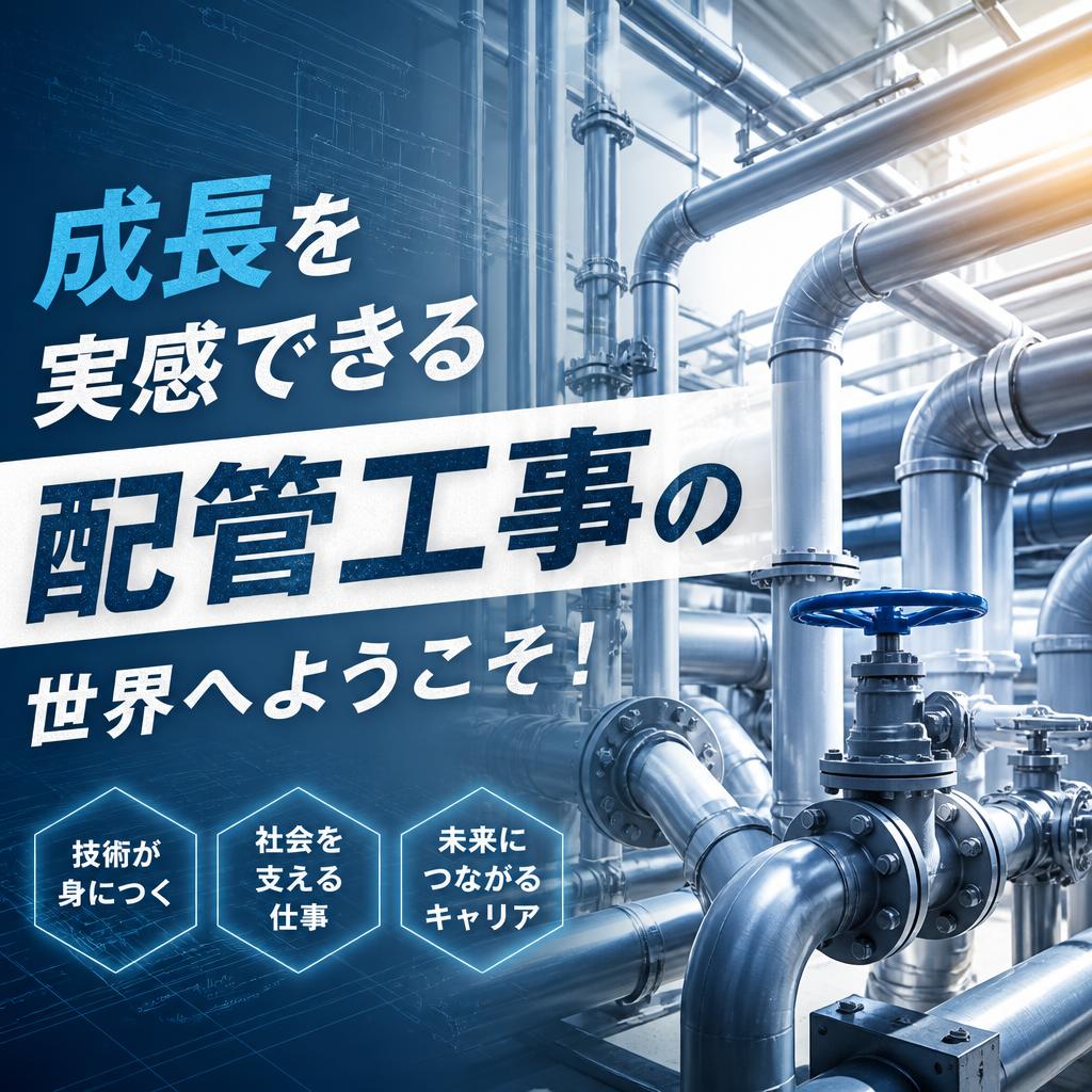 成長を実感できる配管工事の世界へようこそ！