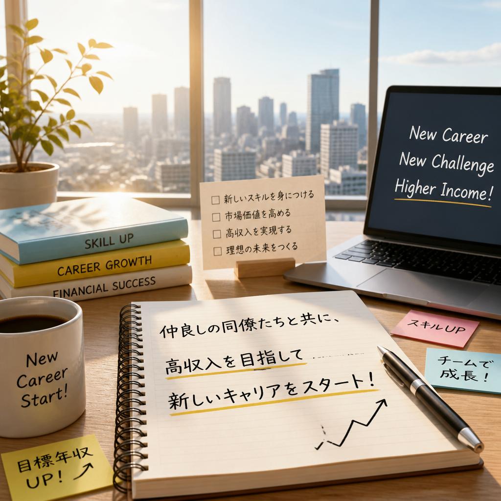 仲良しの同僚たちと共に、高収入を目指して新しいキャリアをスタート！