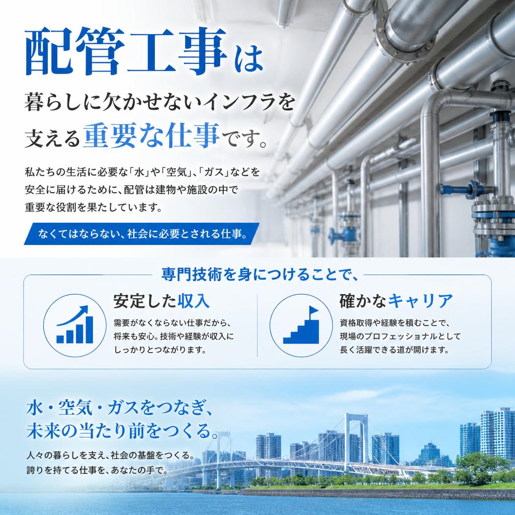 2. 配管工事の専門職の魅力