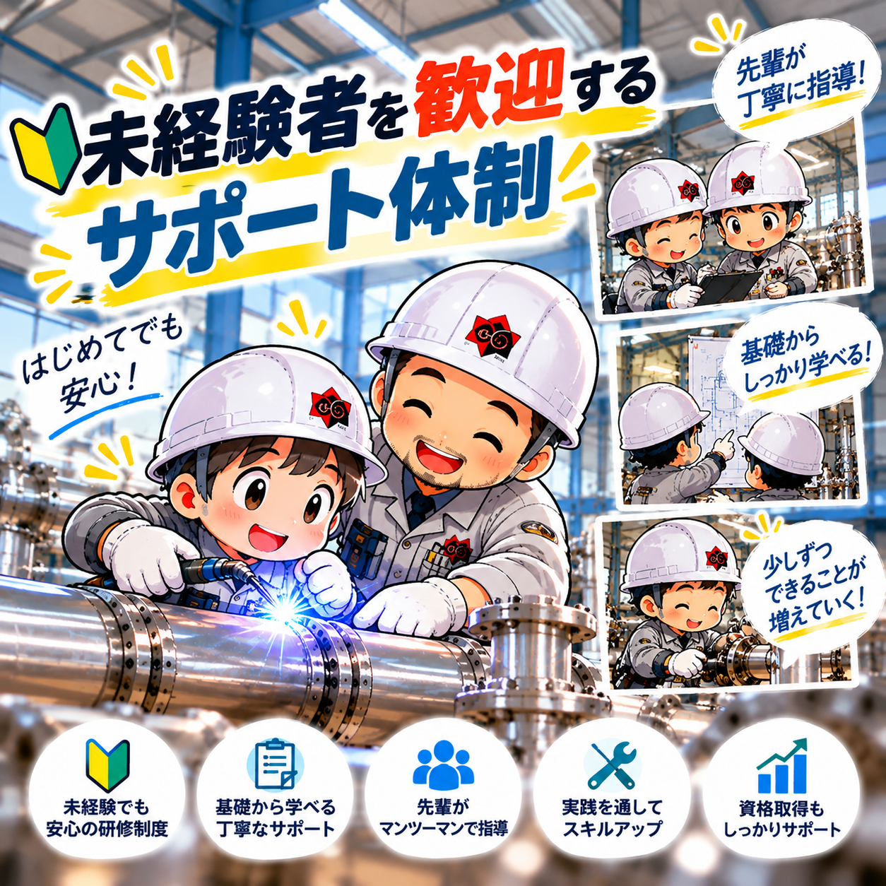 未経験者を歓迎するサポート体制