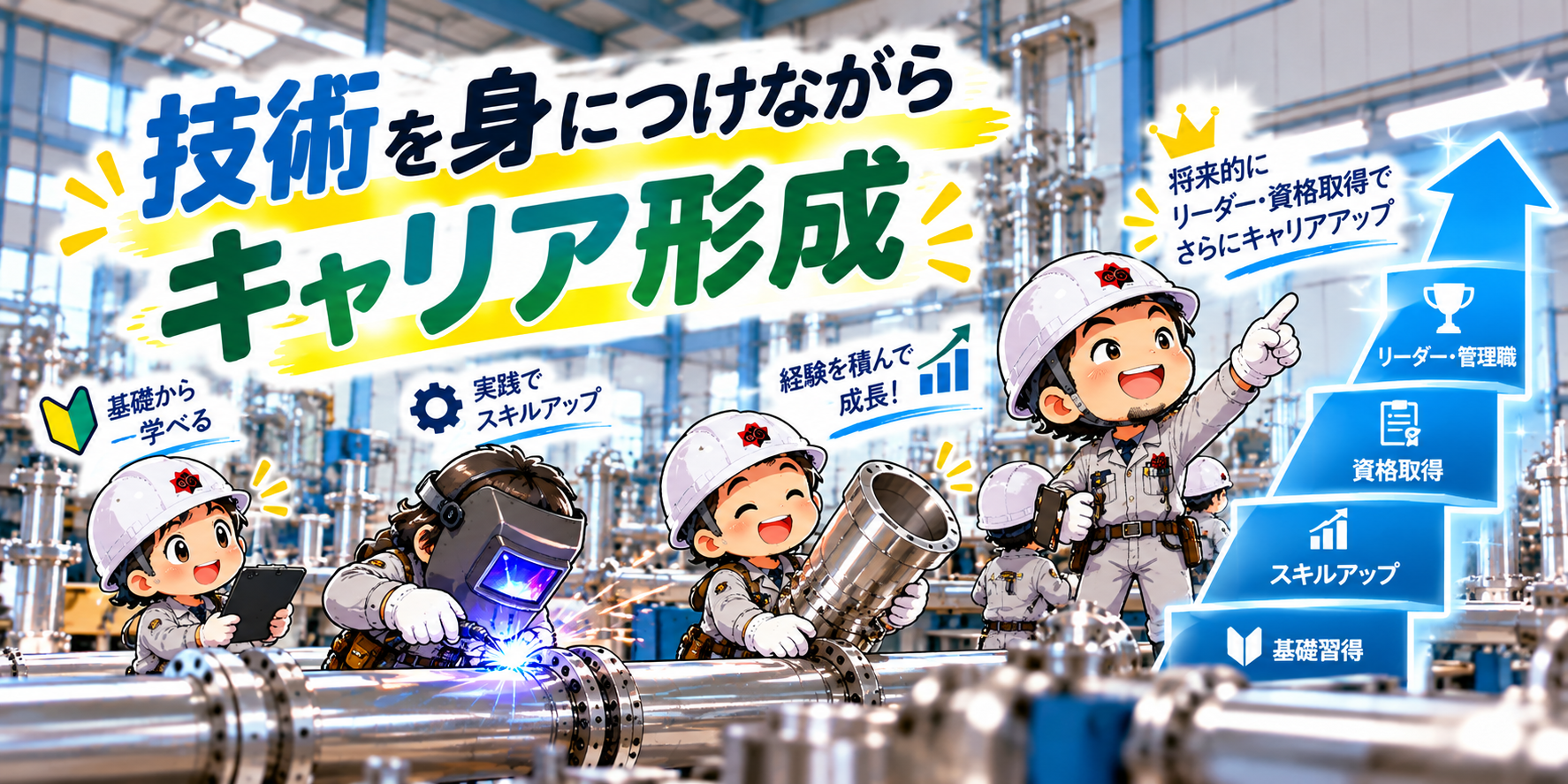 技術を身につけながらキャリア形成