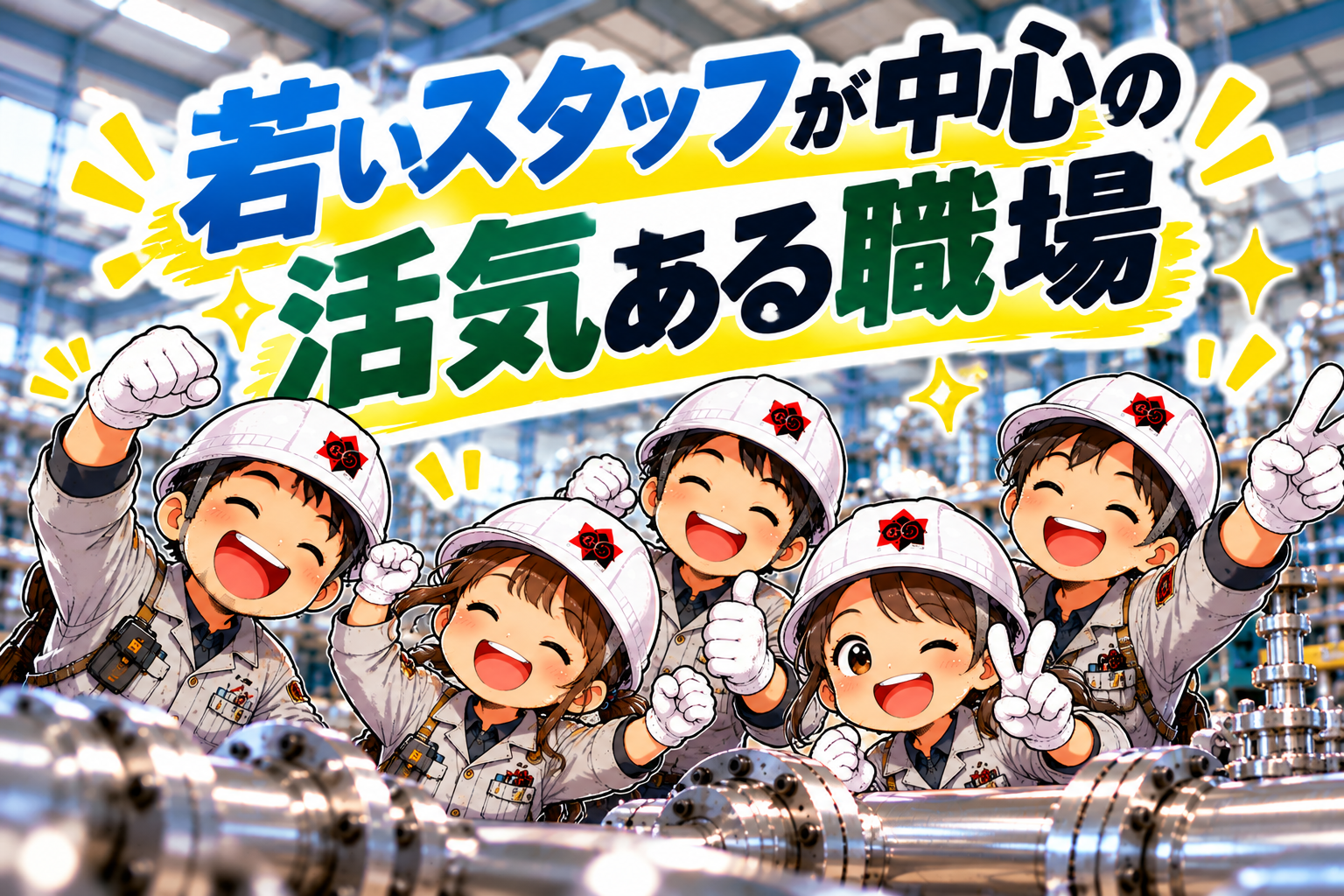 若いスタッフが中心の活気ある職場
