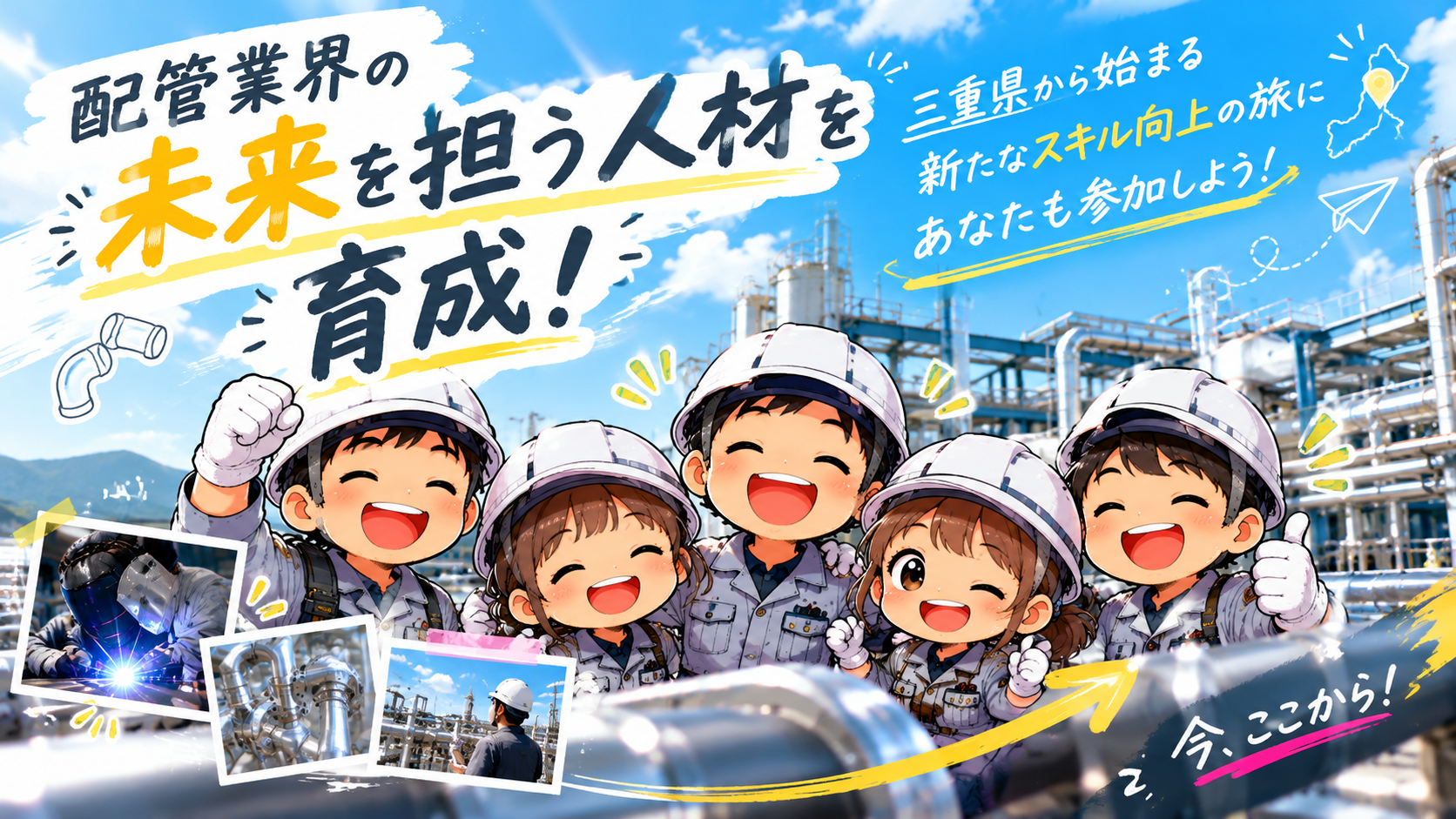配管の未来を、三重から。未経験から技術を磨き、安心して長く働ける場所へ。