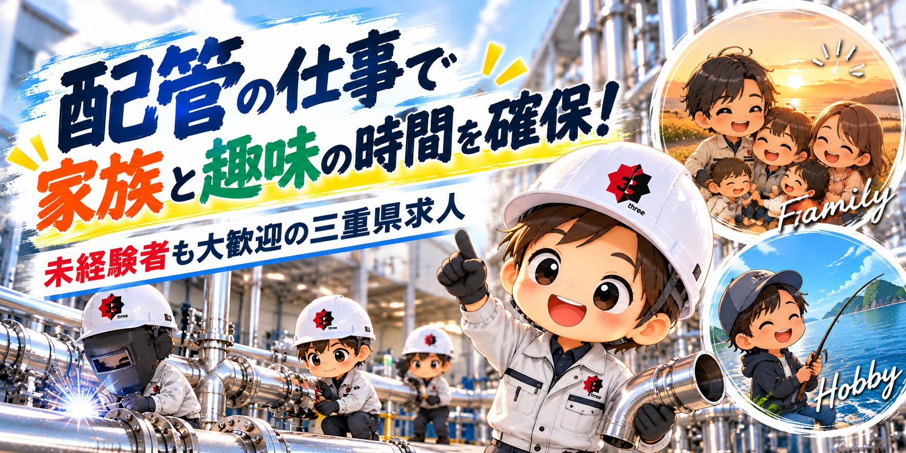 家族との時間も、好きな趣味もあきらめない。未経験から始める、三重の配管工